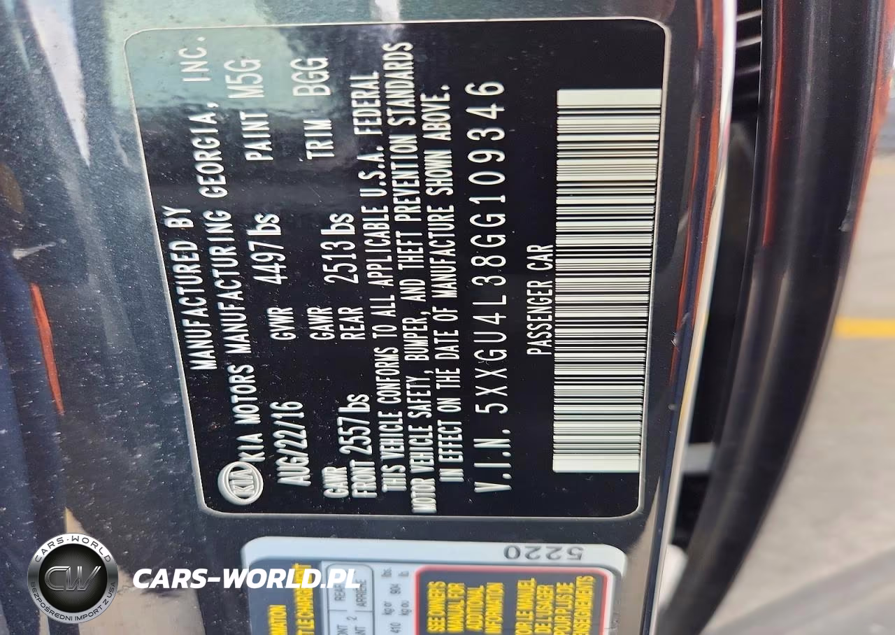 2016 Kia Optima Ex VIN:5XXGU4L38GG109346 - 12