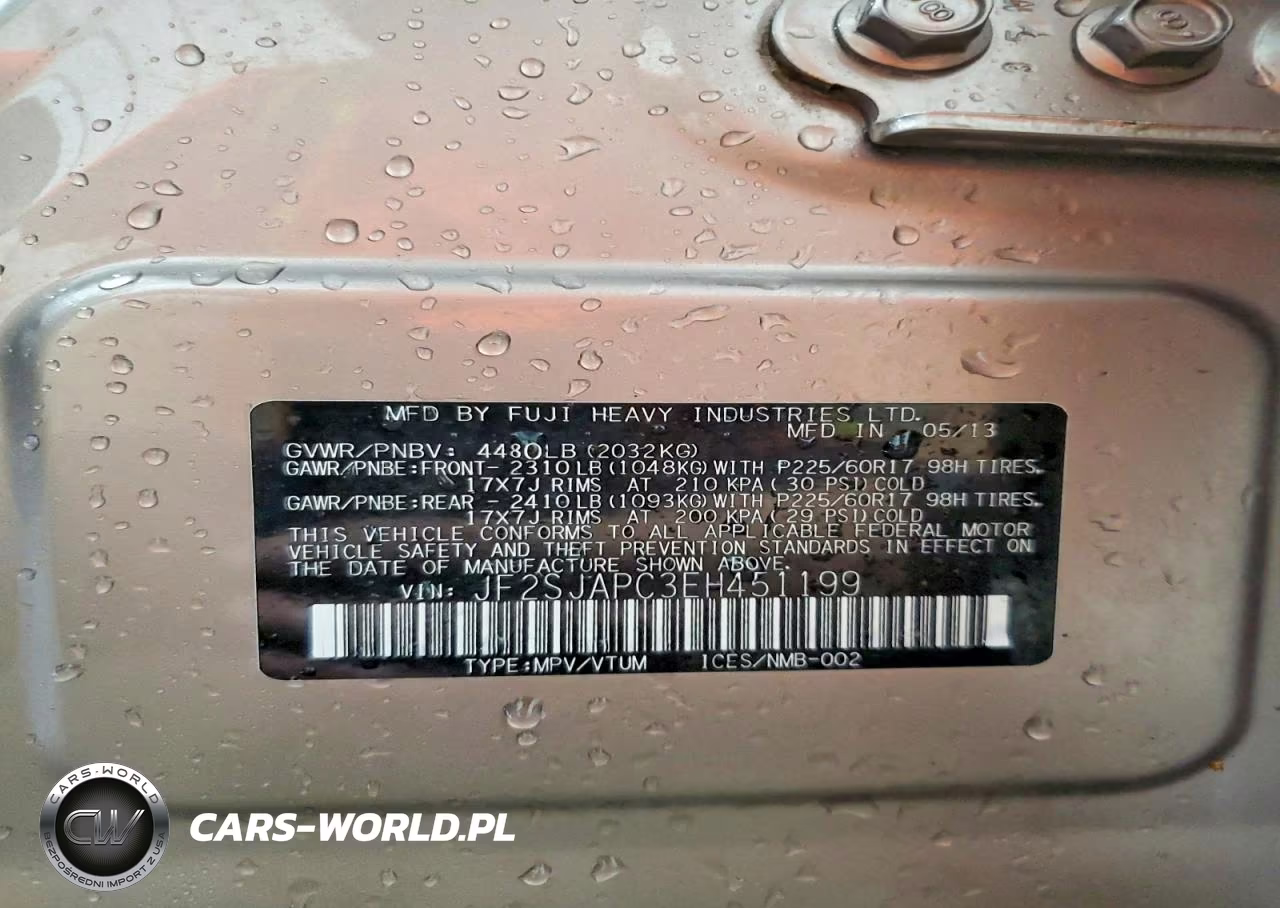 2014 Subaru Forester 2.5I Touring VIN:JF2SJAPC3EH451199 - 14