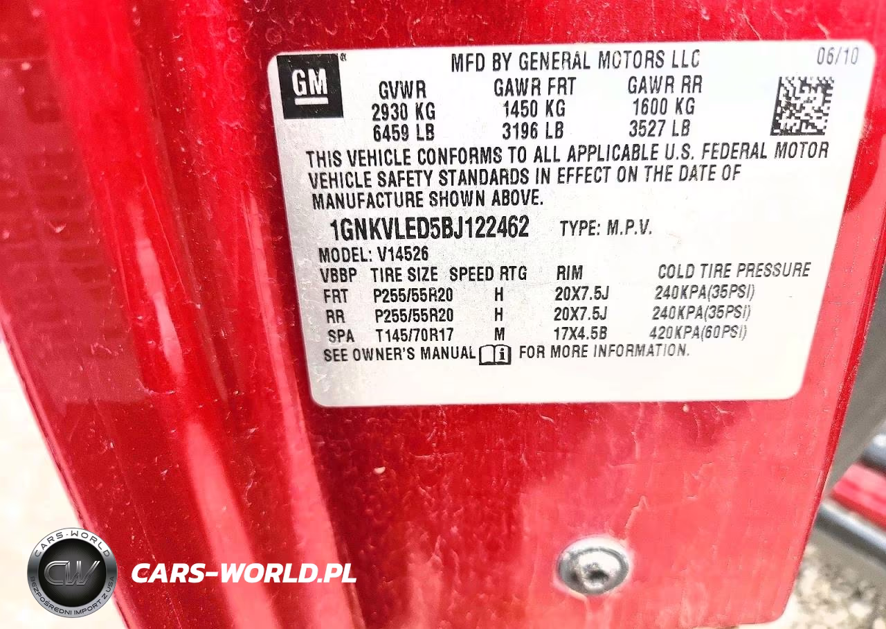 2011 Chevrolet Traverse Ltz VIN:1GNKVLED5BJ122462 - 12