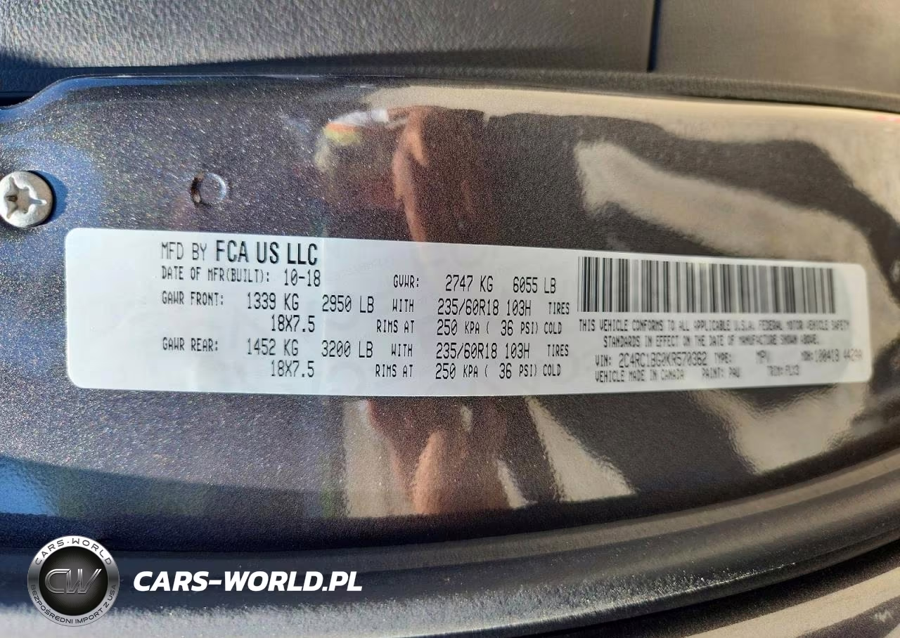 2019 Chrysler Pacifica Touring L VIN:2C4RC1BG0KR570362 - 13