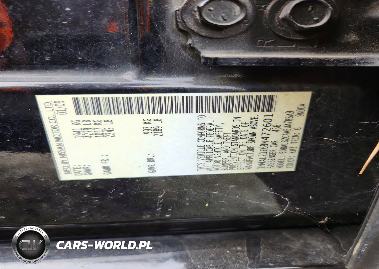 2009 Nissan Altima 2.5 VIN:1N4AL21E69N472601 - 12