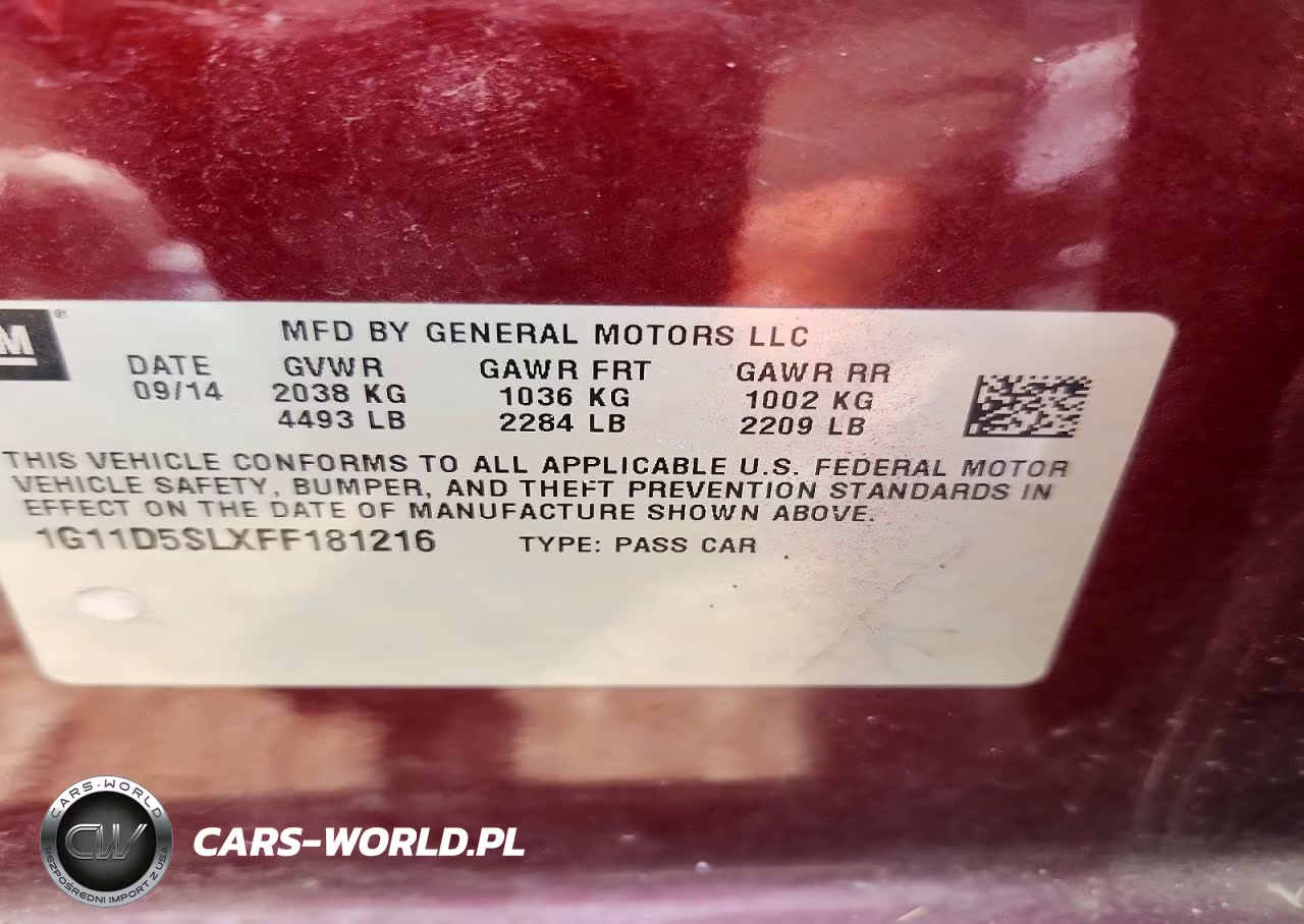 2015 Chevrolet Malibu 2Lt VIN:1G11D5SLXFF181216 - 12