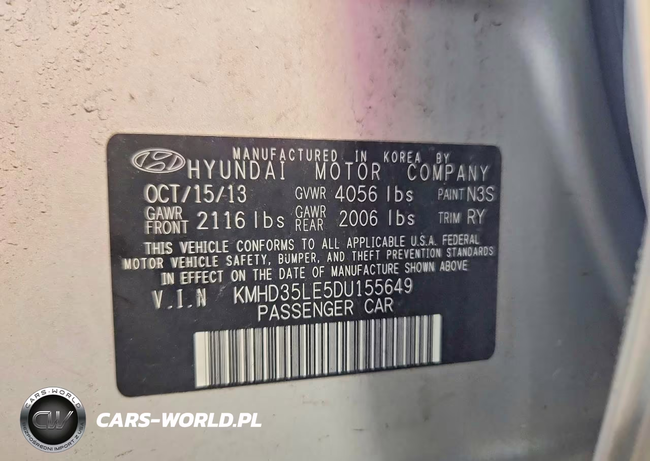 2013 Hyundai Elantra Gt Base VIN:KMHD35LE5DU155649 - 12