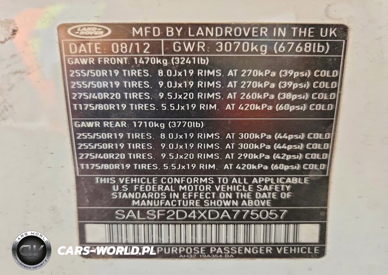 2013 Land Rover Range Rover Sport Hse VIN:SALSF2D4XDA775057 - 12