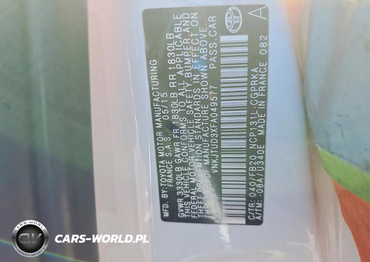 2015 Toyota Yaris 3-Door Le VIN:VNKJTUD3XFA049577 - 12