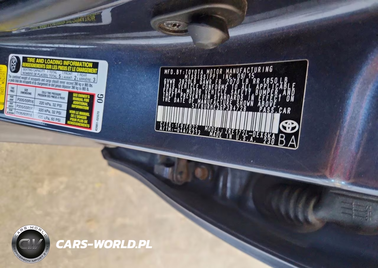 2016 Toyota Corolla S VIN:5YFBURHE3GP384728 - 12
