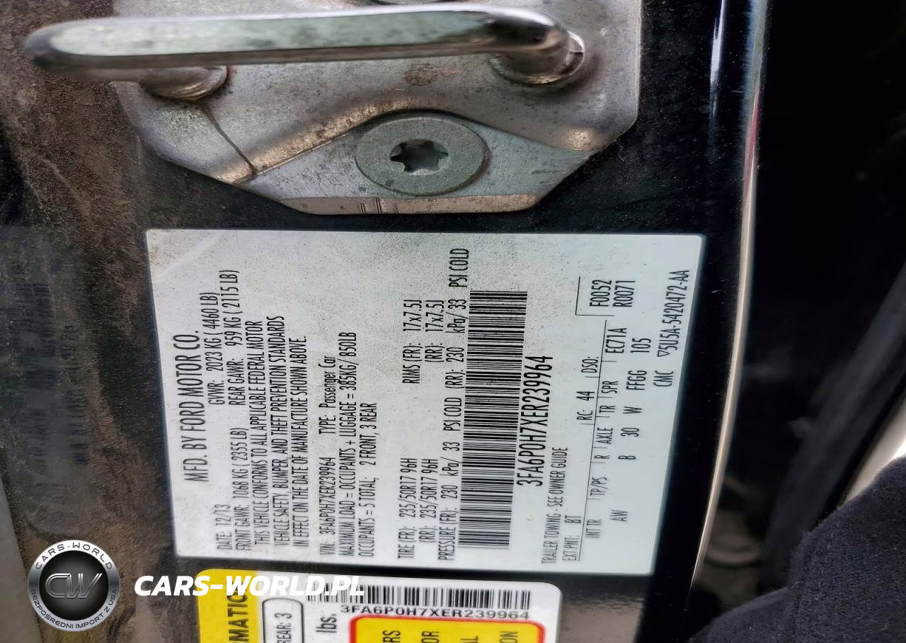 2014 Ford Fusion Se VIN:3FA6P0H7XER239964 - 12