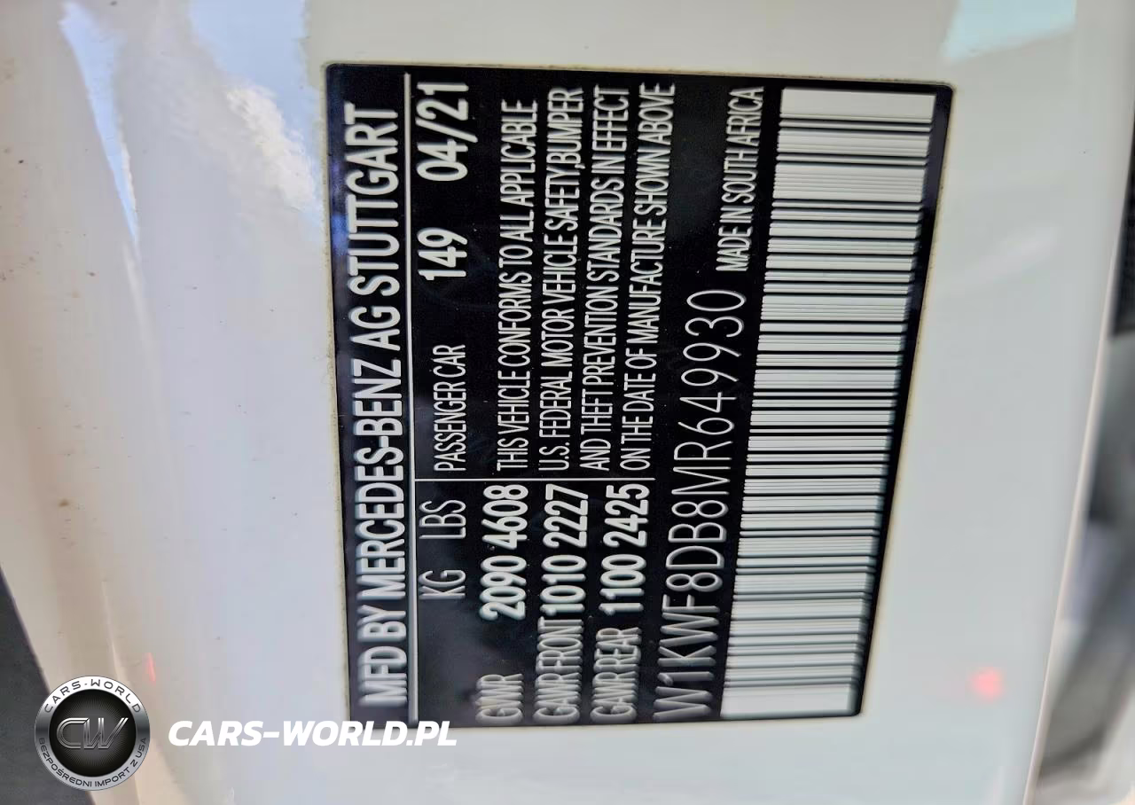 2021 Mercedes-Benz C 300 VIN:W1KWF8DB8MR649930 - 12