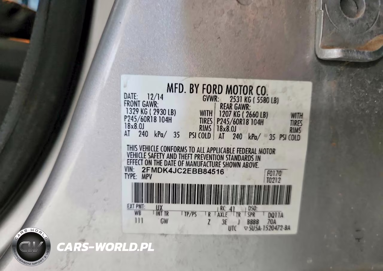 2014 Ford Edge Sel VIN:2FMDK4JC2EBB84516 - 12