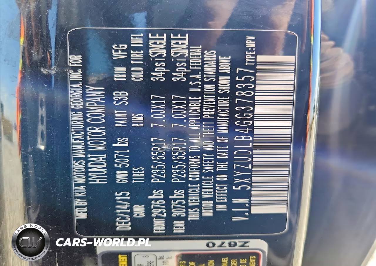 2016 Hyundai Santa Fe Sport 2.4L VIN:5XYZUDLB4GG378357 - 13
