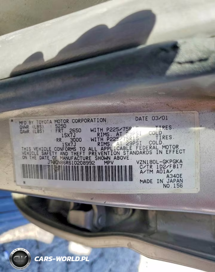2001 Toyota 4Runner Sr5 VIN:JT3GN86R610208992 - 13