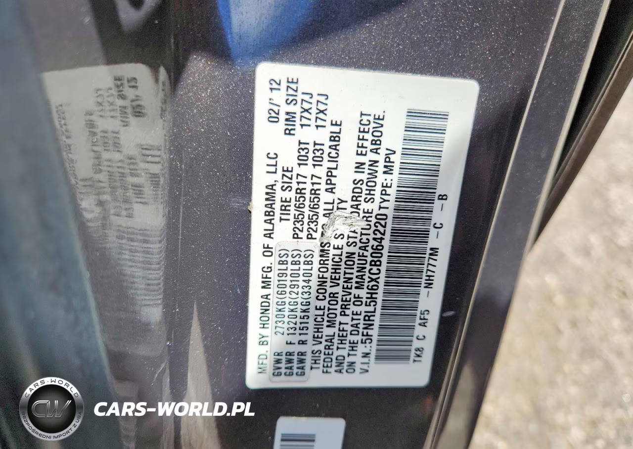 2012 Honda Odyssey Exl VIN:5FNRL5H6XCB064220 - 13