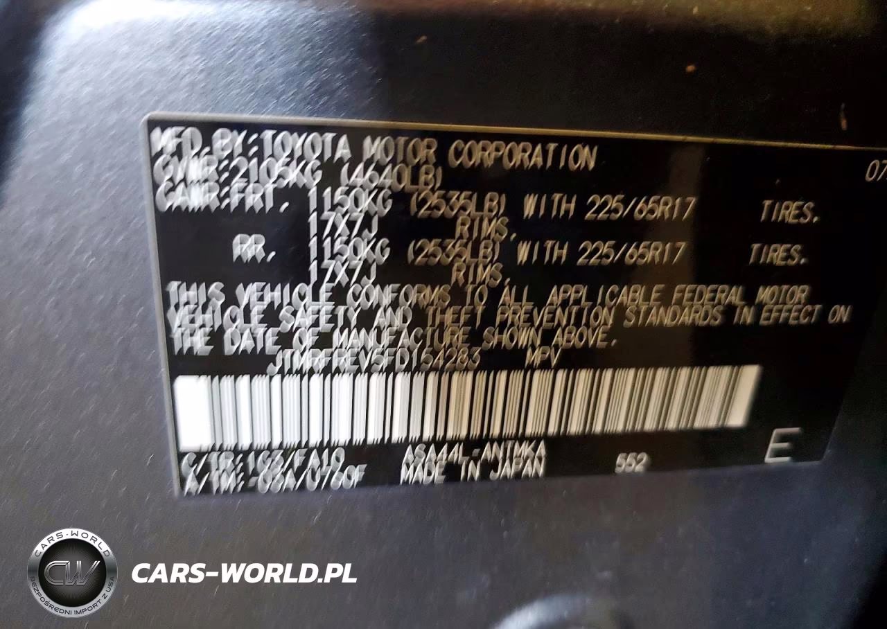 2015 Toyota Rav4 Xle VIN:JTMRFREV5FD154283 - 12