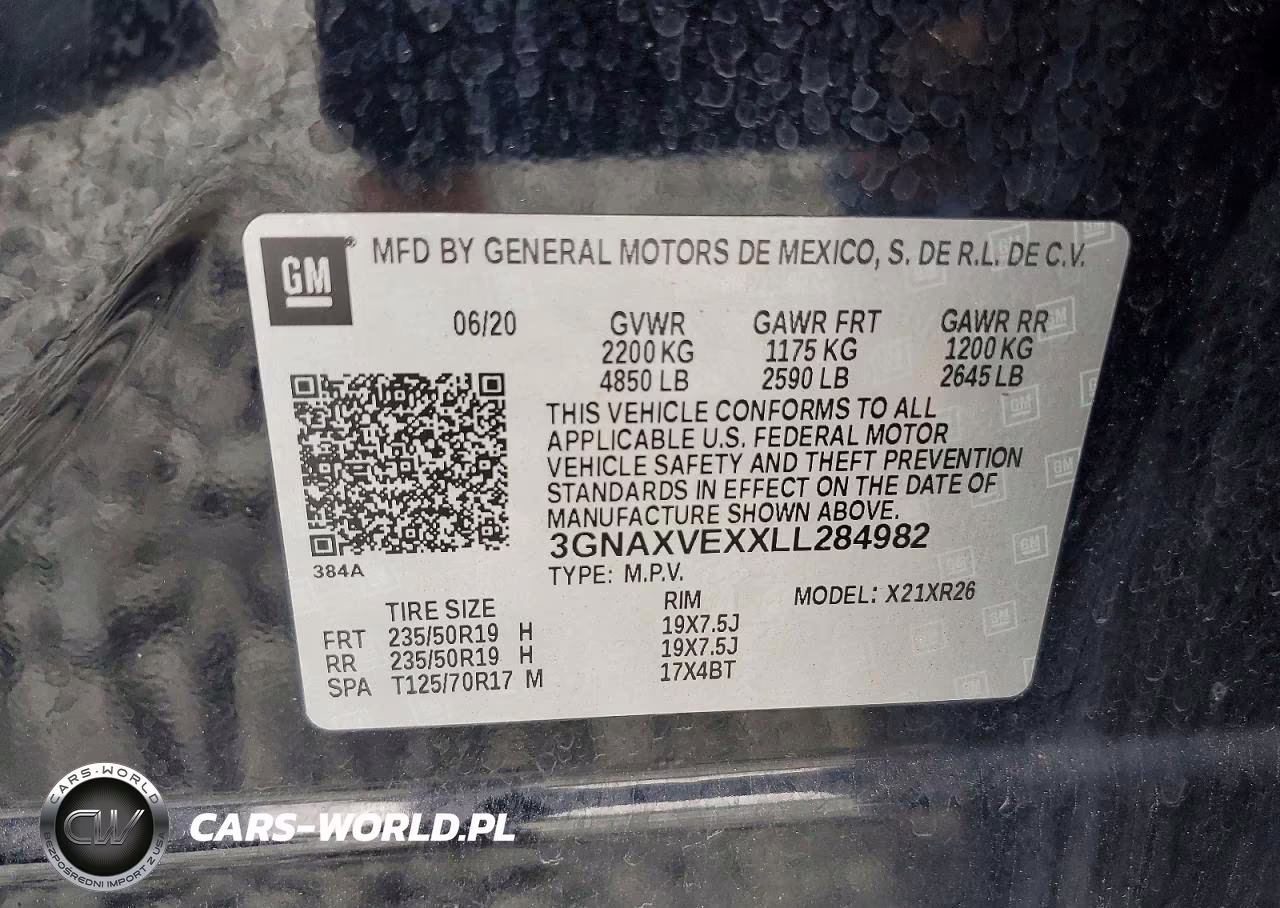 2020 Chevrolet Equinox Lt VIN:3GNAXVEXXLL284982 - 13