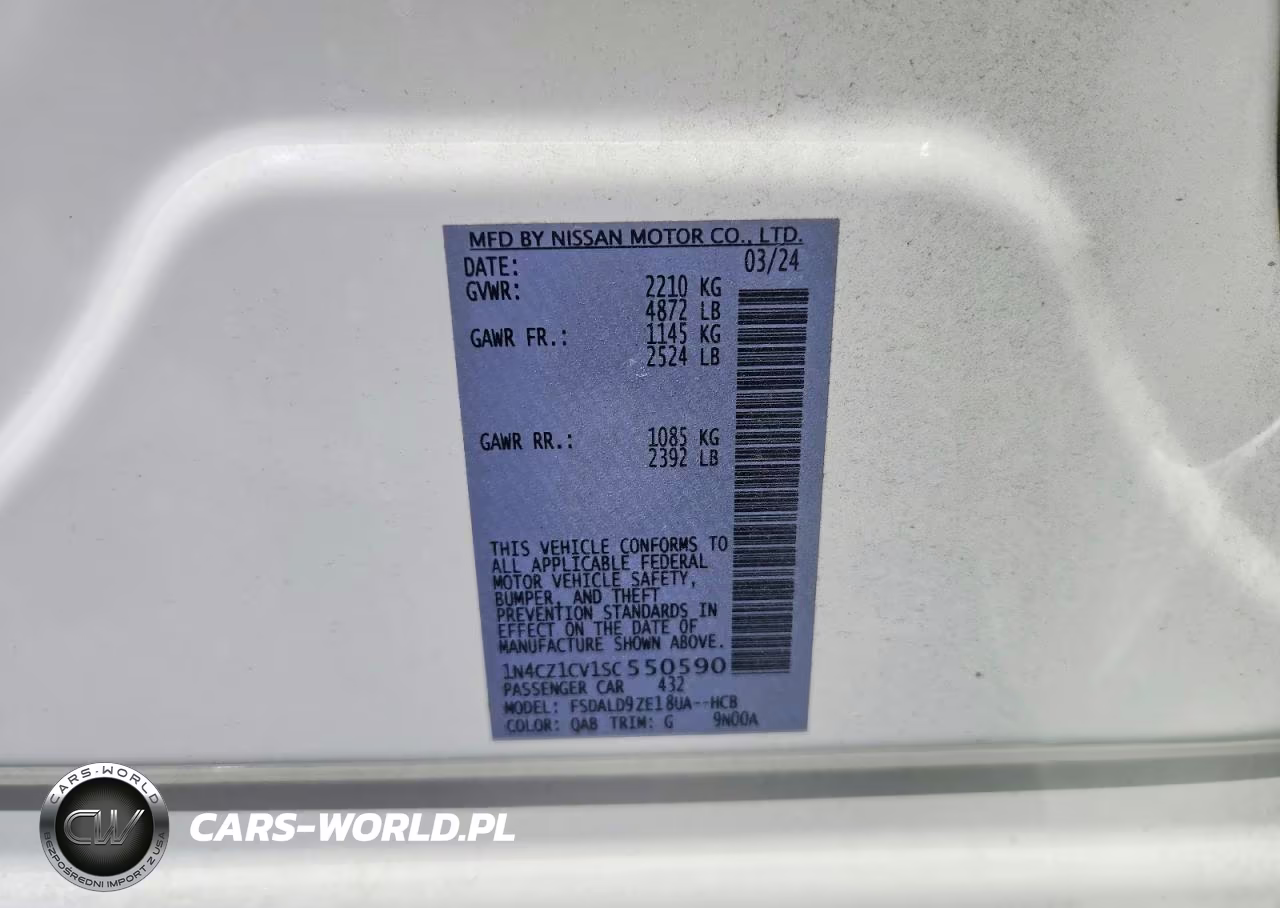 2025 Nissan Leaf Sv Plus VIN:1N4CZ1CV1SC550590 - 12