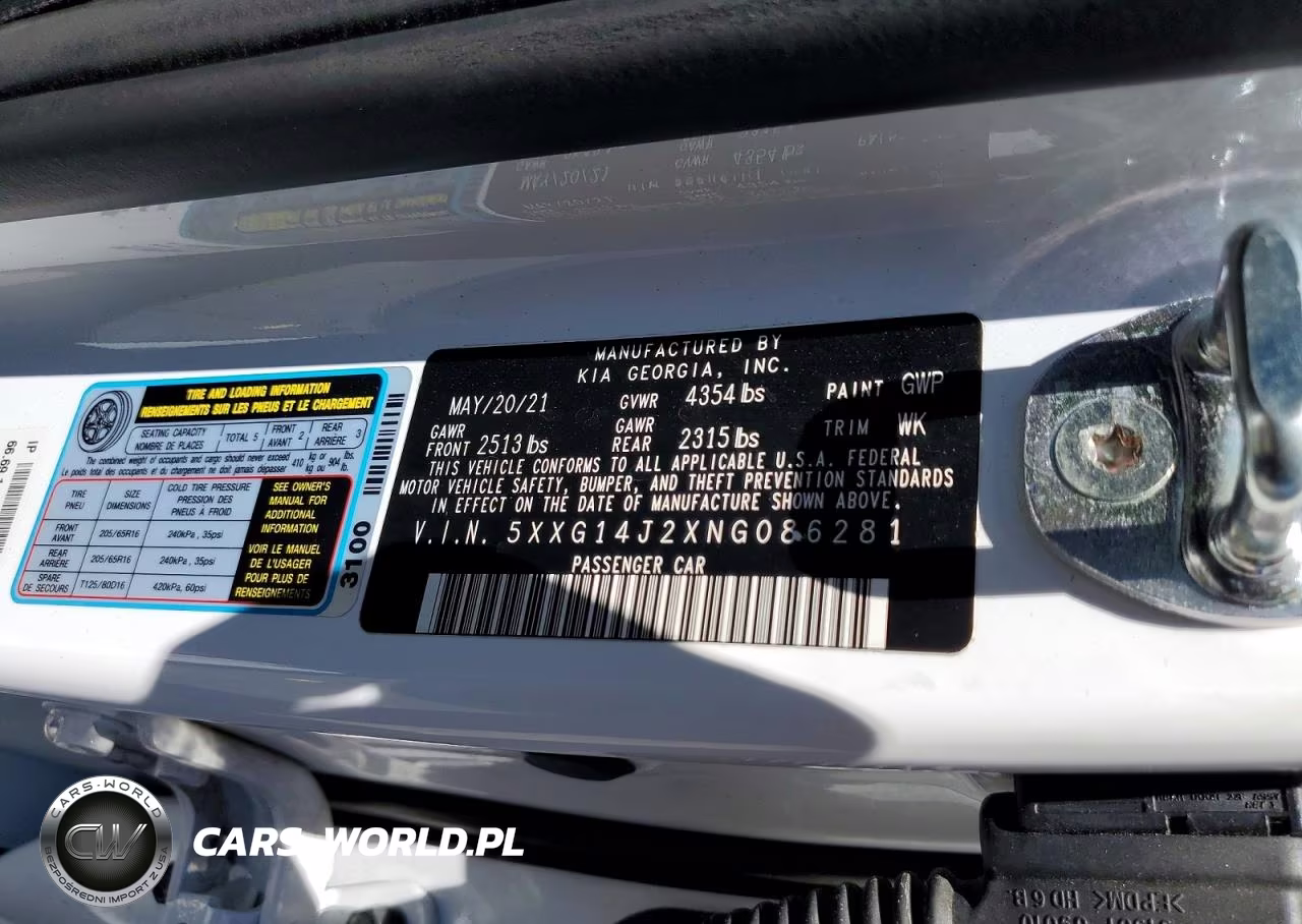 2022 Kia K5 Lxs VIN:5XXG14J2XNG086281 - 12