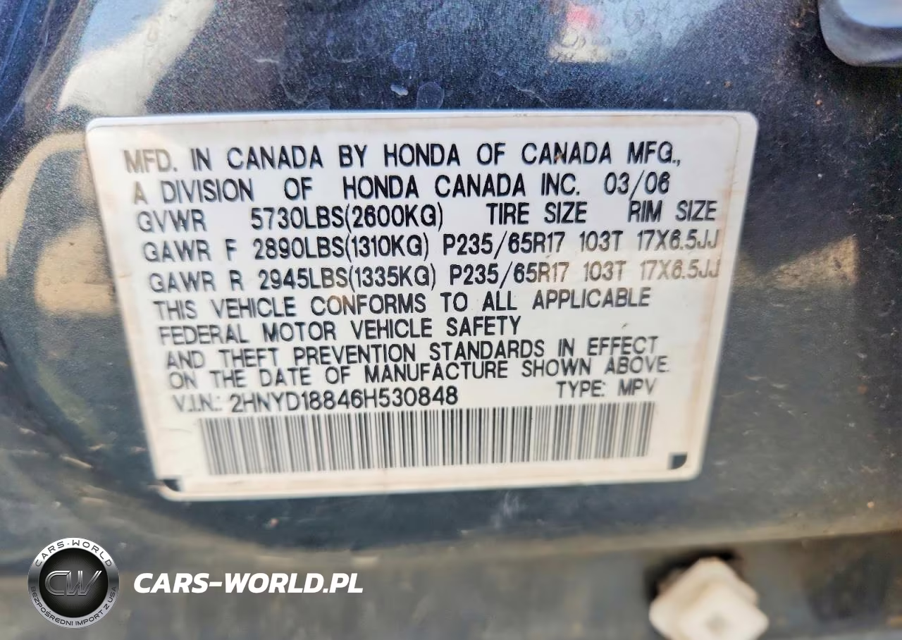2006 Acura Mdx Touring VIN:2HNYD18846H530848 - 13