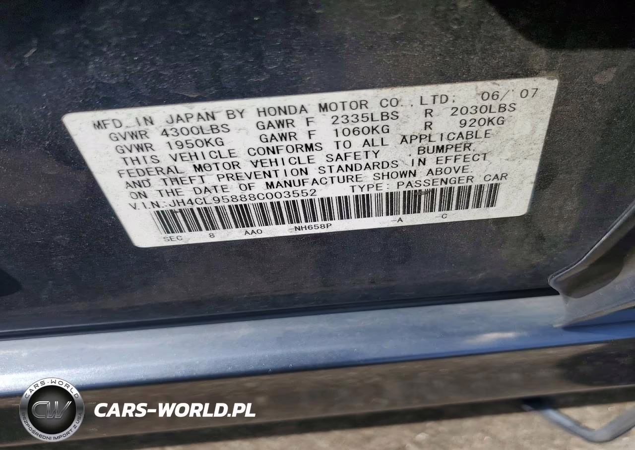 2008 Acura Tsx VIN:JH4CL95888C003552 - 13