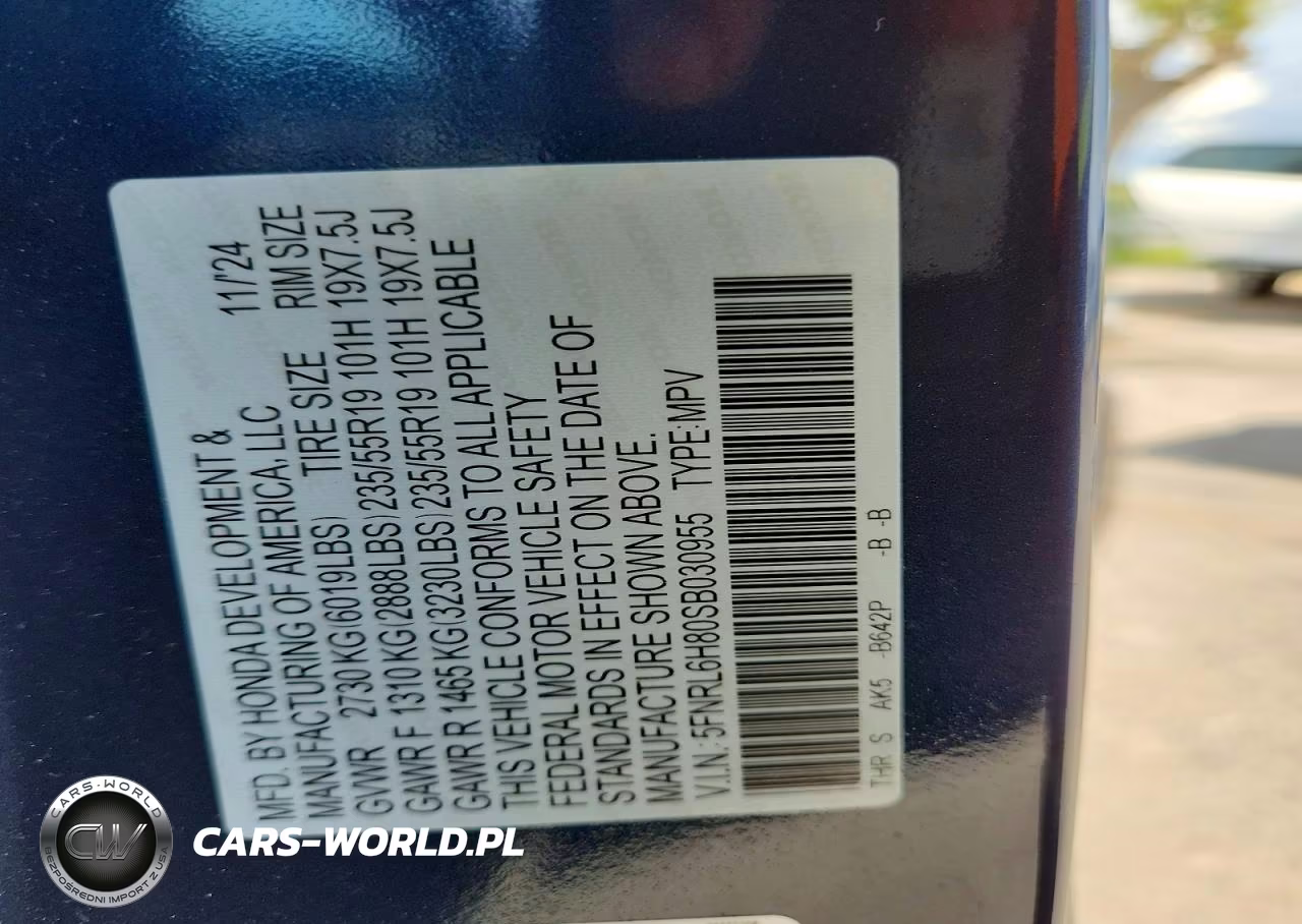 2025 Honda Odyssey Touring VIN:5FNRL6H80SB030955 - 14