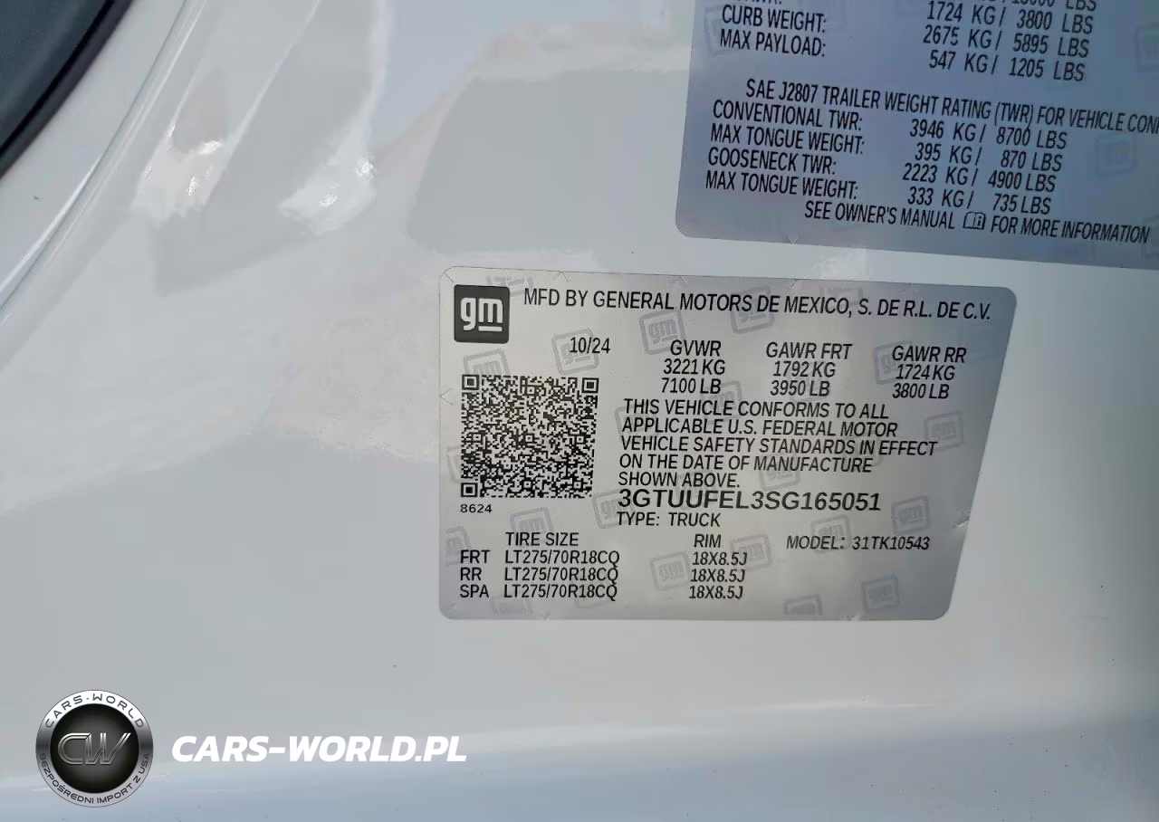 2025 GMC Sierra K1500 At4X VIN:3GTUUFEL3SG165051 - 12