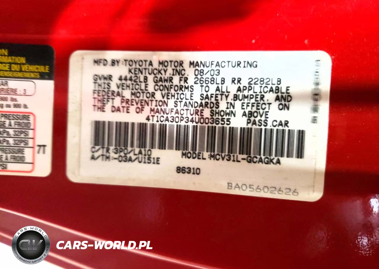 2004 Toyota Camry Solara Sle V6 VIN:4T1CA30P34U003655 - 12