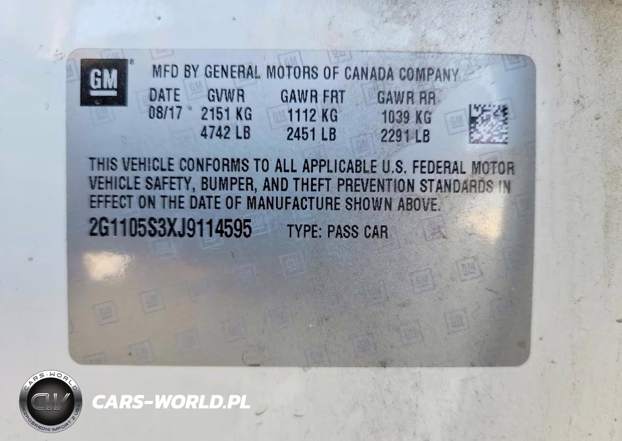 2018 Chevrolet Impala Lt VIN:2G1105S3XJ9114595 - 12