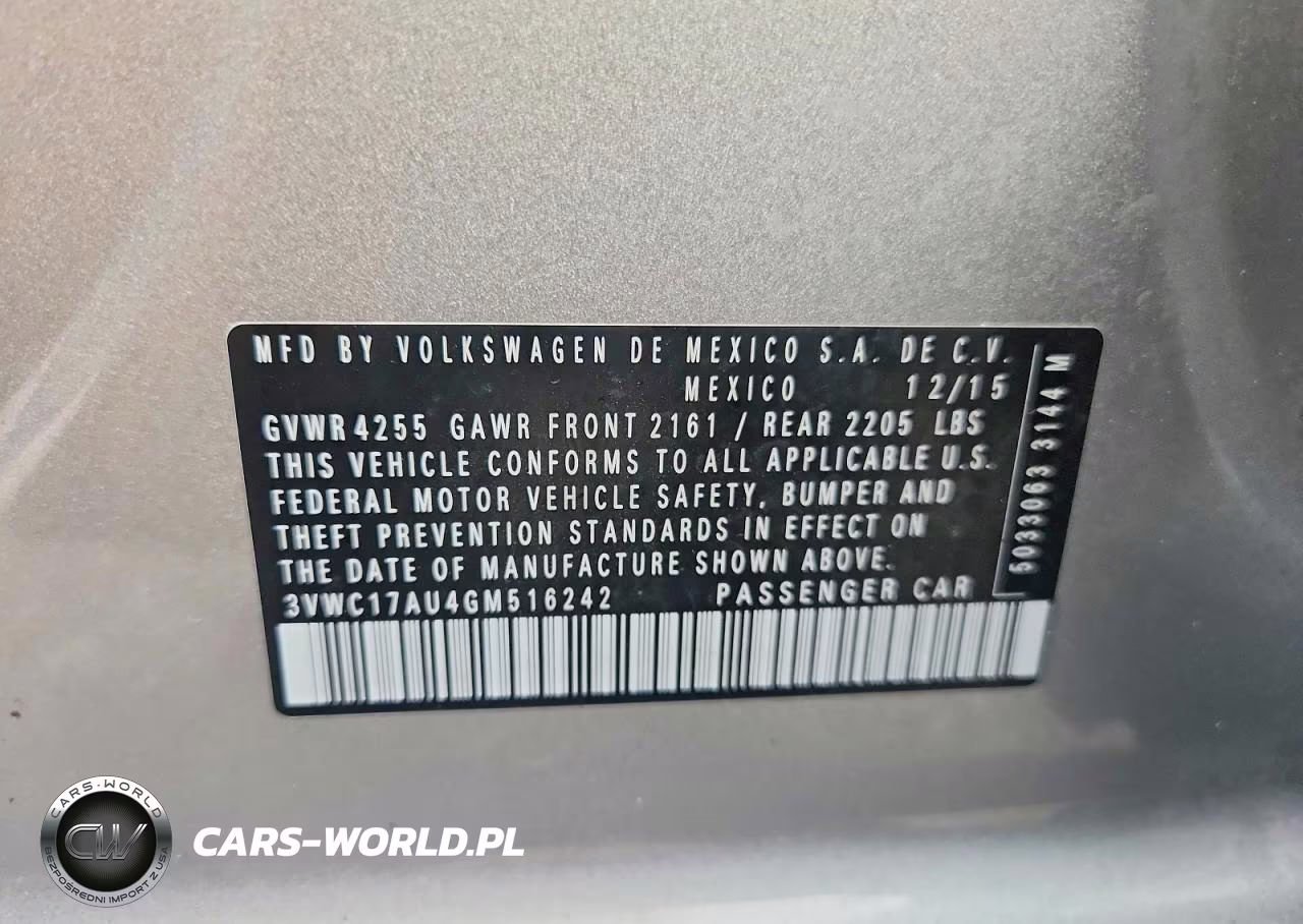 2016 Volkswagen Golf Sportwagen S VIN:3VWC17AU4GM516242 - 12