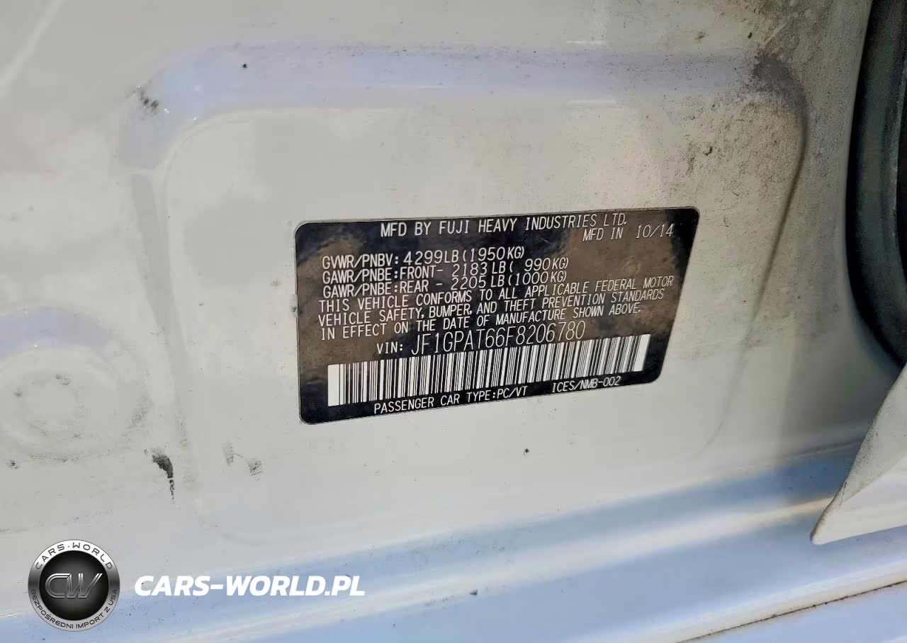 2015 Subaru Impreza Sport VIN:JF1GPAT66F8206780 - 12
