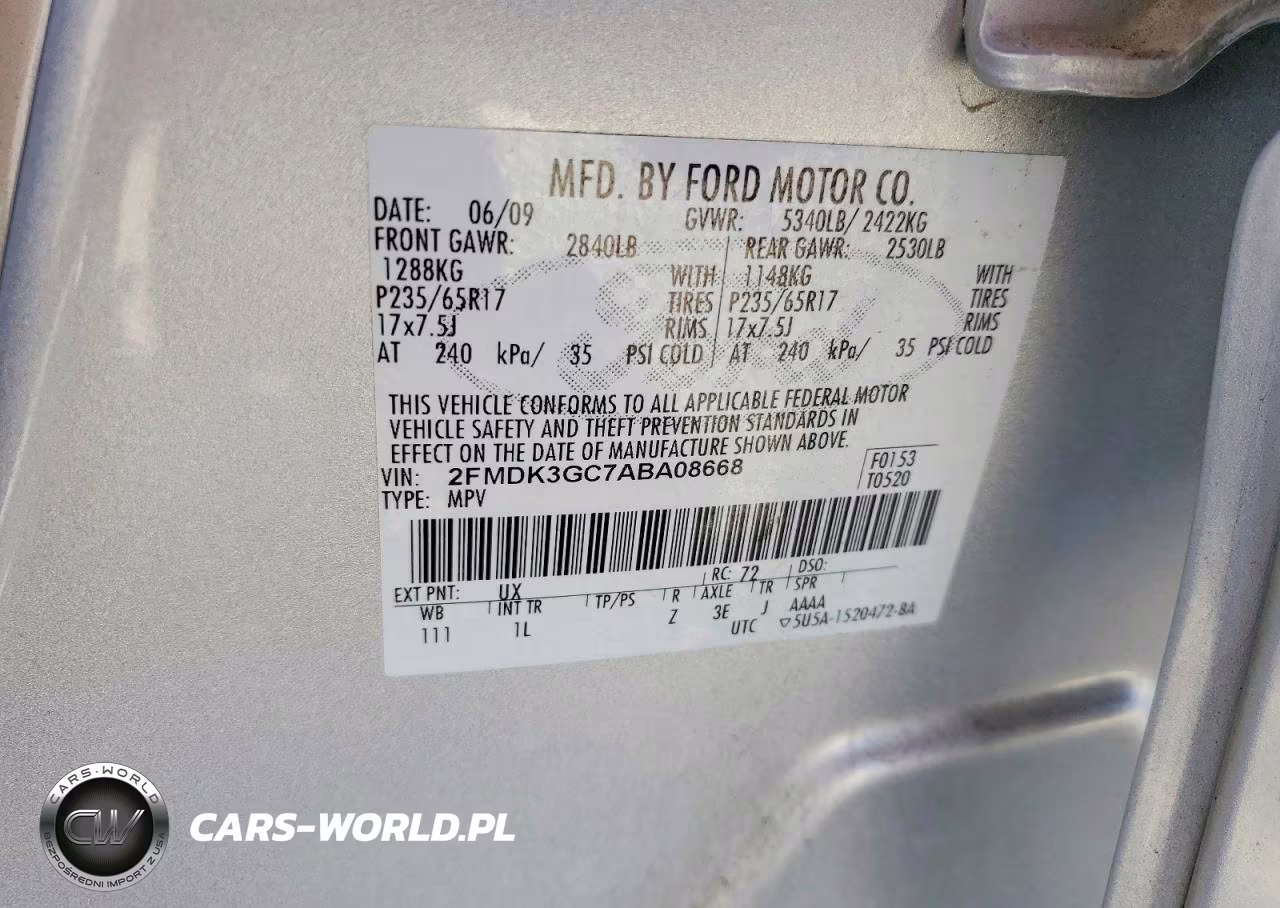 2010 Ford Edge Se VIN:2FMDK3GC7ABA08668 - 12