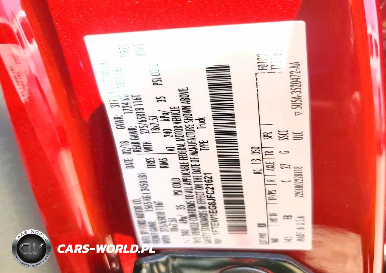 2018 Ford F150 Supercrew VIN:1FTEW1EG8JFC21621 - 12