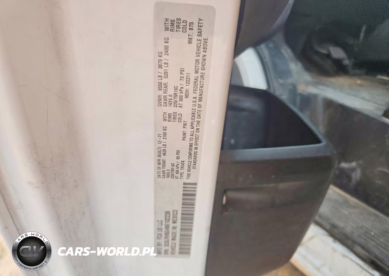 2022 Ram Promaster 1500 1500 High VIN:3C6LRVBG4NE102238 - 12