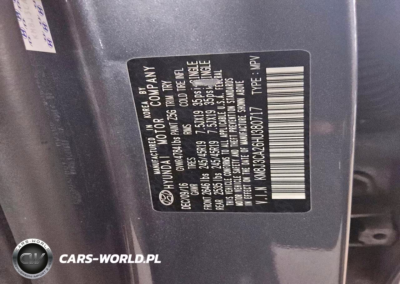 2017 Hyundai Tucson Limited VIN:KM8J3CA26HU380717 - 13
