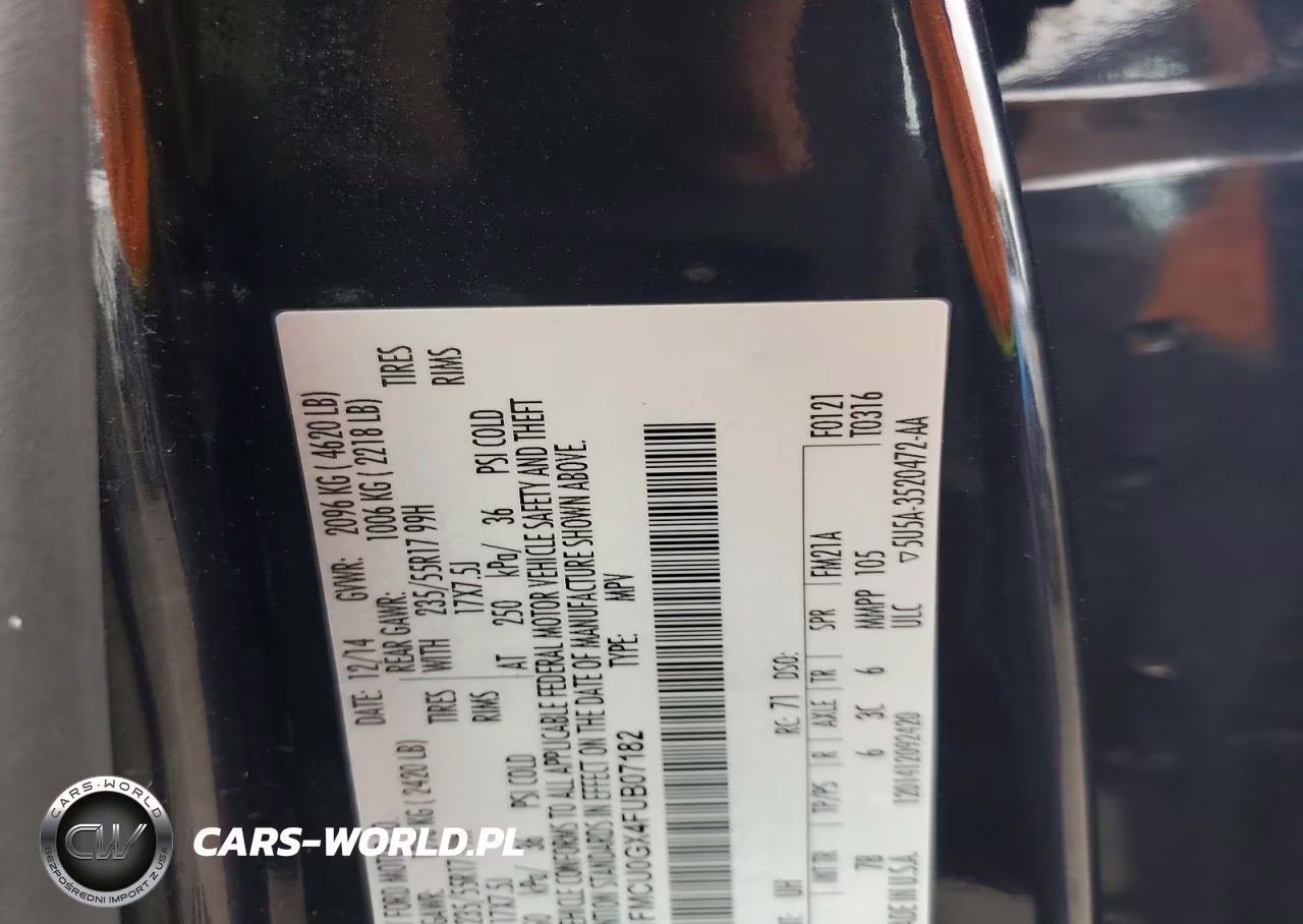 2015 Ford Escape Se VIN:1FMCU0GX4FUB07182 - 12