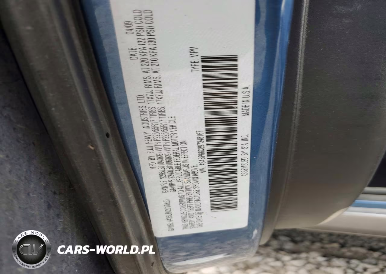 2009 Subaru Outback 2.5I Limited VIN:4S4BP66C897348167 - 12