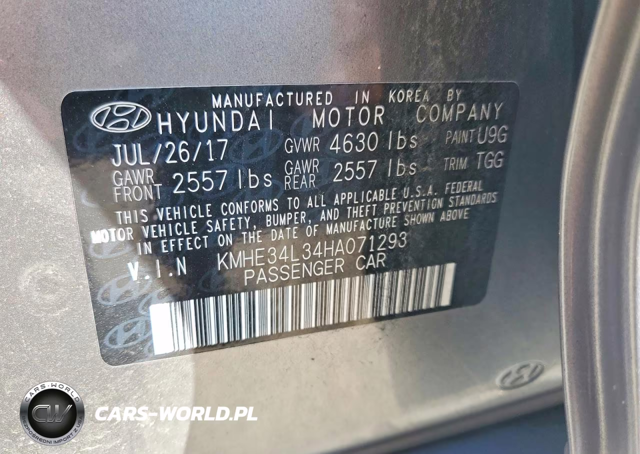 2017 Hyundai Sonata Hybrid Limited VIN:KMHE34L34HA071293 - 12