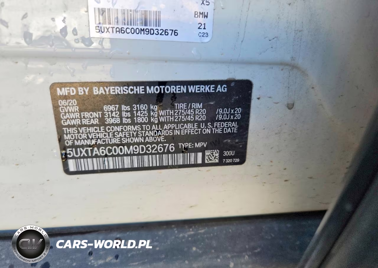2021 BMW X5 xDrive45E VIN:5UXTA6C00M9D32676 - 14
