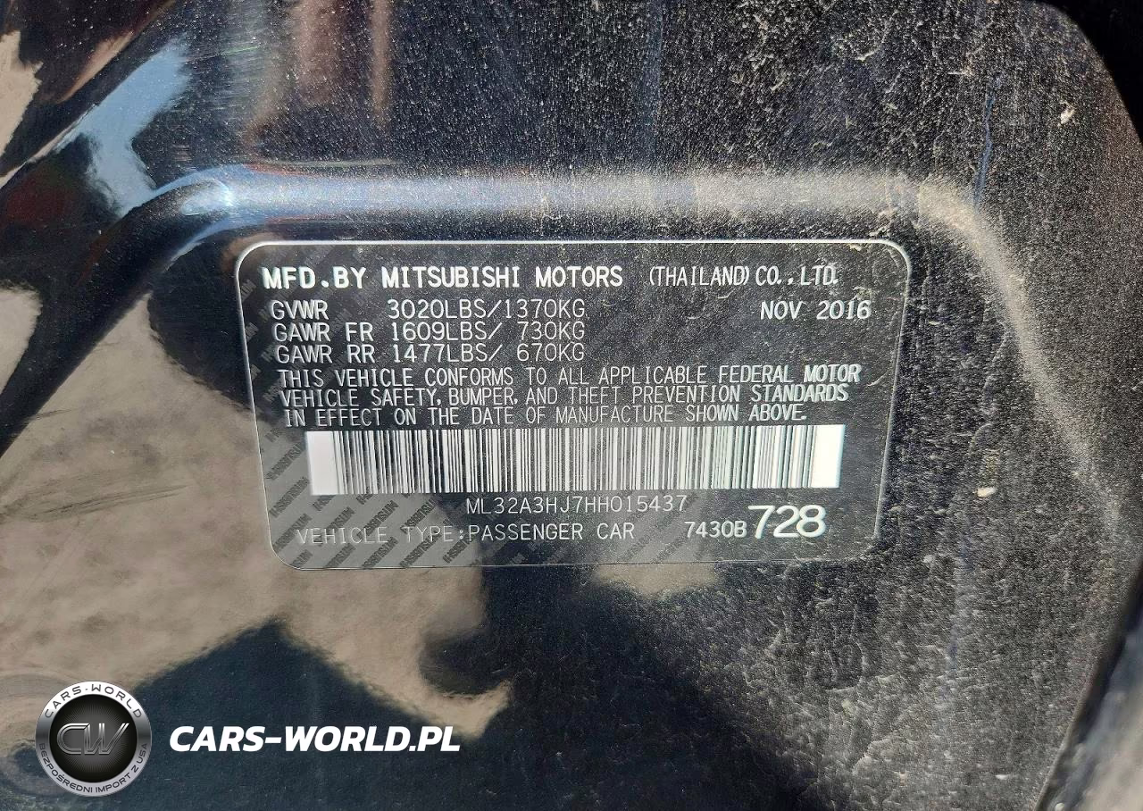 2017 Mitsubishi Mirage Es VIN:ML32A3HJ7HH015437 - 13