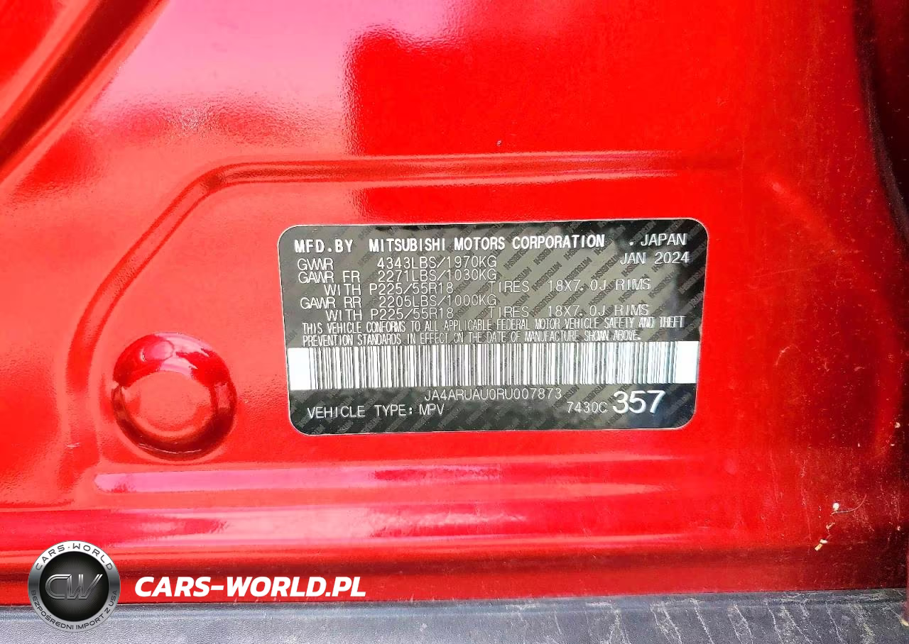2024 Mitsubishi Outlander Sport S-Se VIN:JA4ARUAU0RU007873 - 12