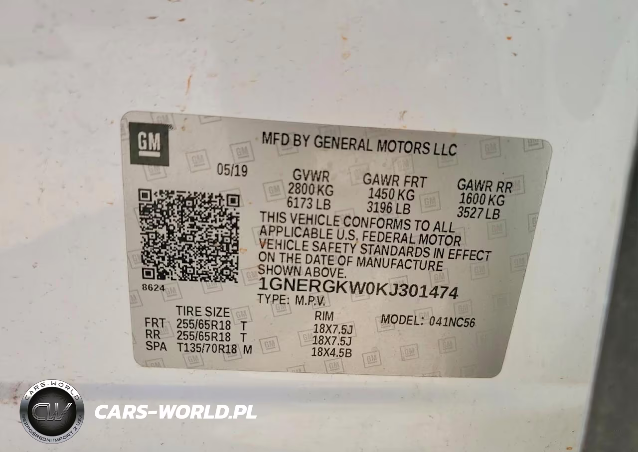 2019 Chevrolet Traverse Lt VIN:1GNERGKW0KJ301474 - 13