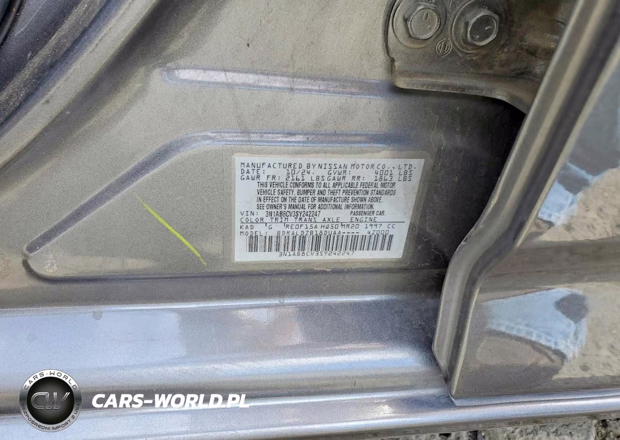 2025 Nissan Sentra Sv VIN:3N1AB8CV3SY242247 - 12