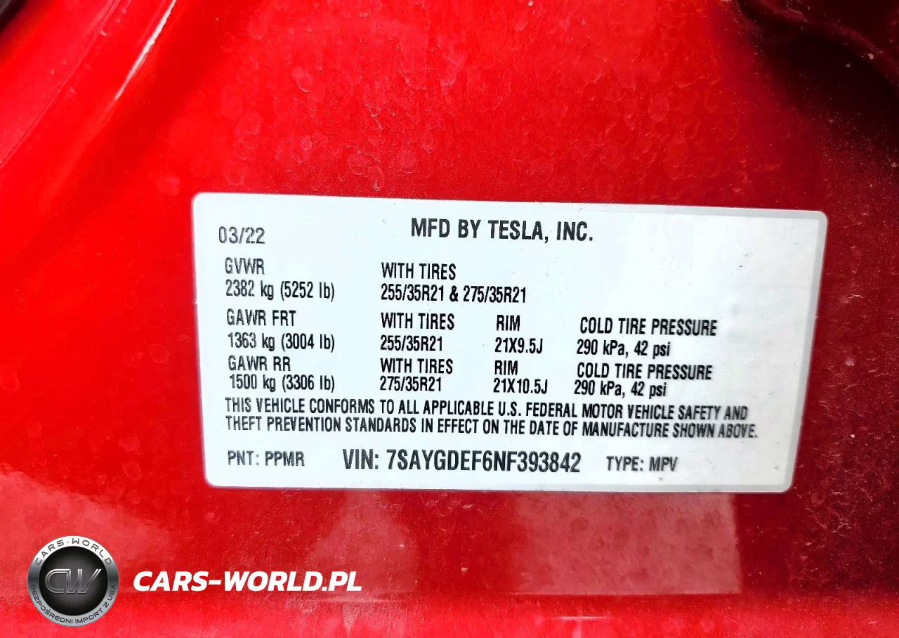 2022 Tesla Model Y VIN:7SAYGDEF6NF393842 - 12