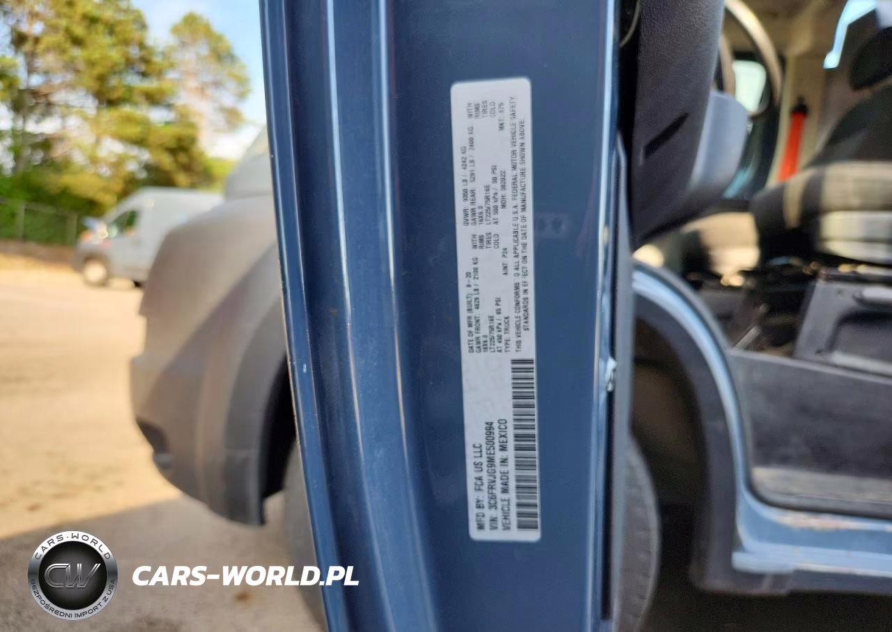 2021 Ram Promaster 3500 3500 High VIN:3C6FRVJG9ME500994 - 13