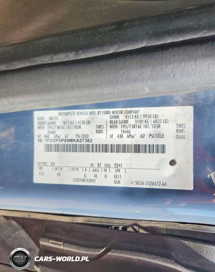 2021 Ford Transit Delivery Truck VIN:1FDDF6P89MKA57382 - 13