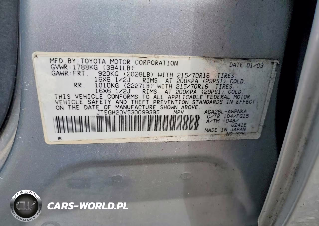 2003 Toyota Rav4 Base VIN:JTEGH20V530099395 - 13