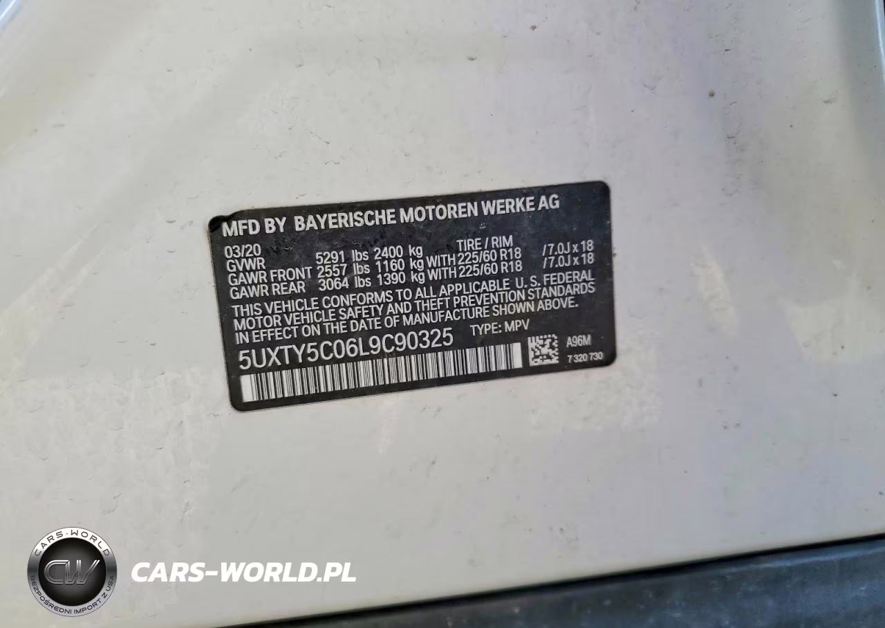 2020 BMW X3 xDrive30I VIN:5UXTY5C06L9C90325 - 12