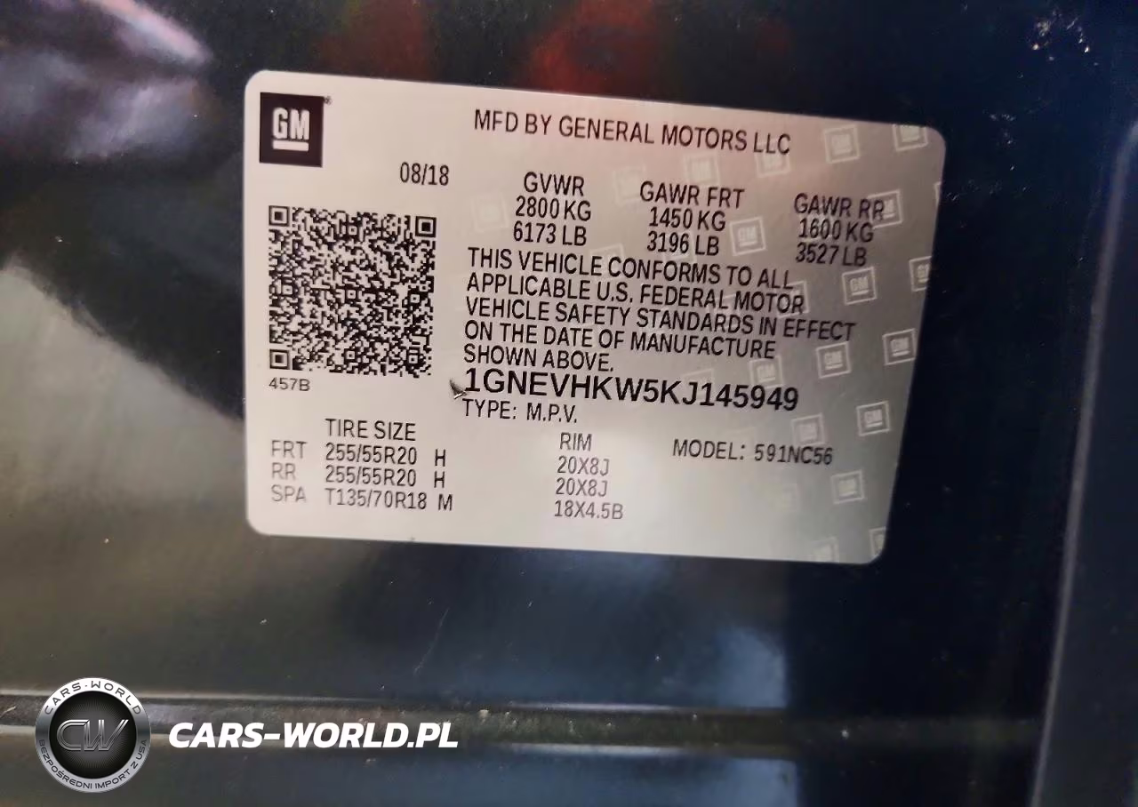 2019 Chevrolet Traverse Lt VIN:1GNEVHKW5KJ145949 - 13