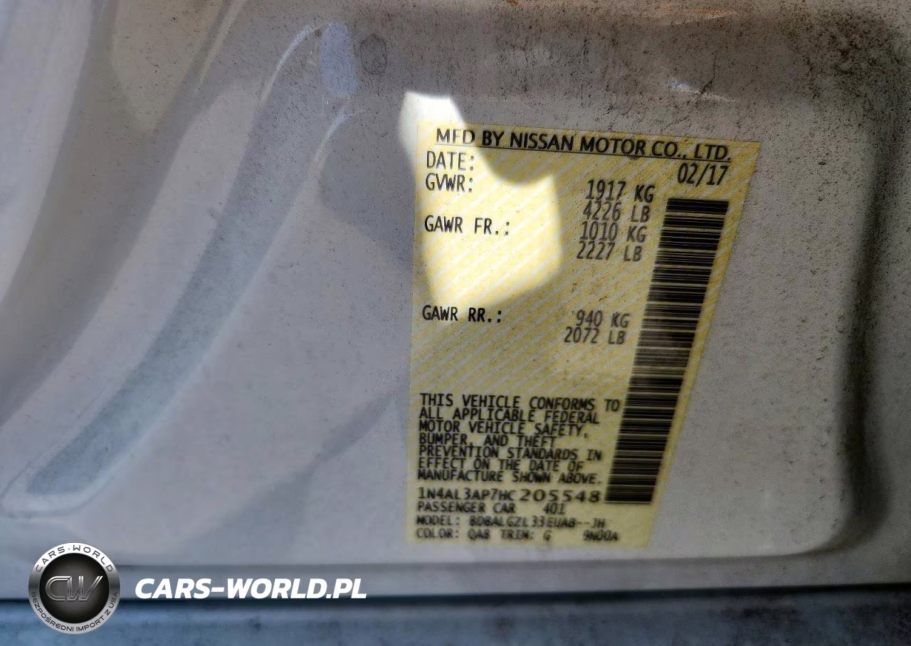 2017 Nissan Altima 2.5 S VIN:1N4AL3AP7HC205548 - 12