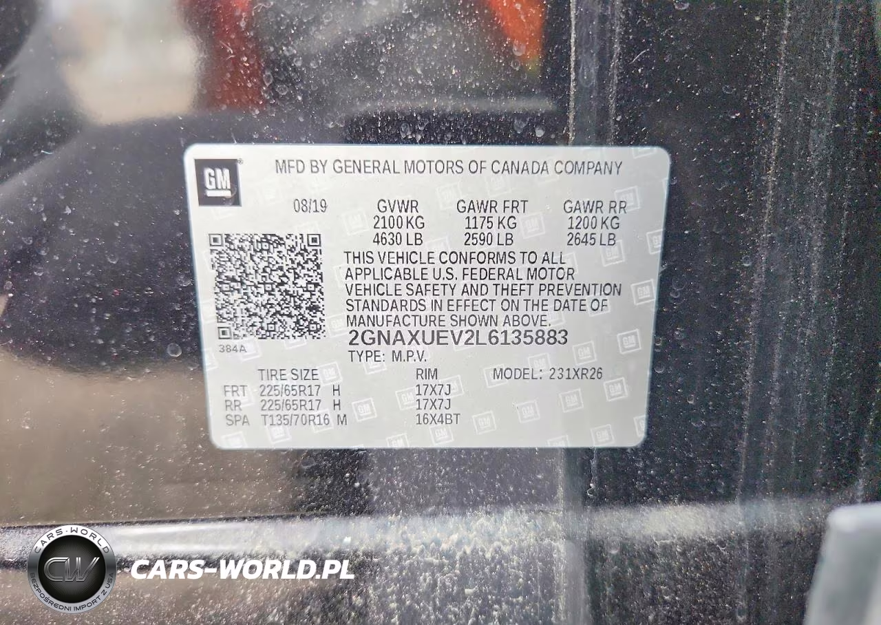 2020 Chevrolet Equinox Lt VIN:2GNAXUEV2L6135883 - 13