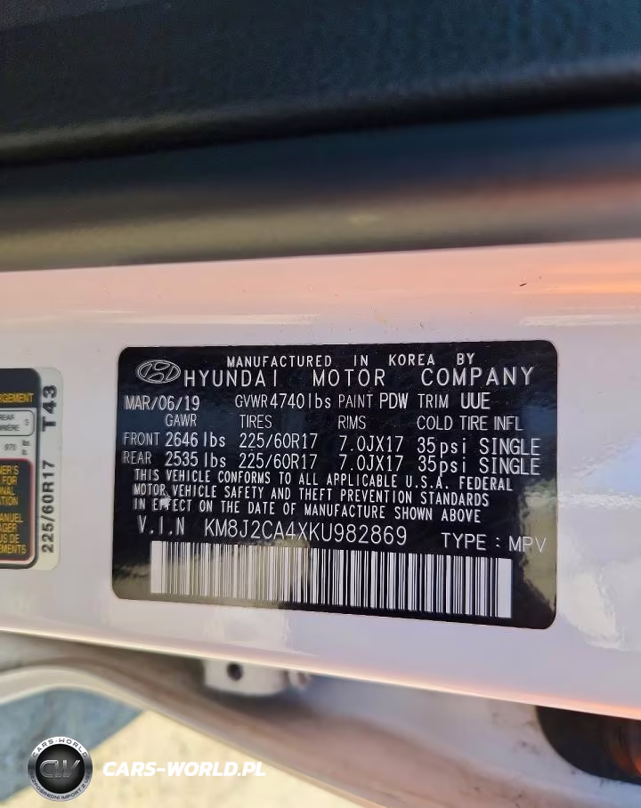 2019 Hyundai Tucson Se VIN:KM8J2CA4XKU982869 - 13