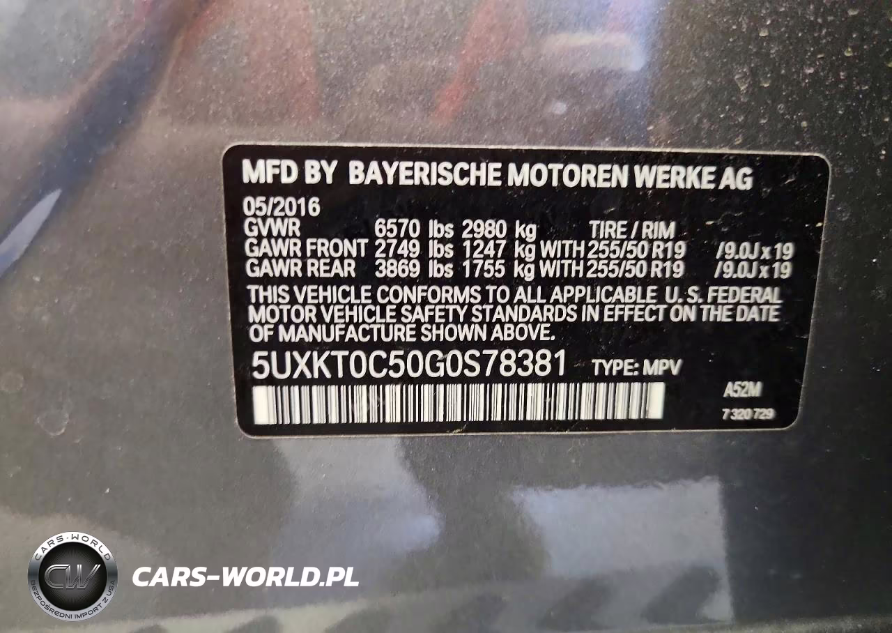 2016 BMW X5 Xdr40E VIN:5UXKT0C50G0S78381 - 13